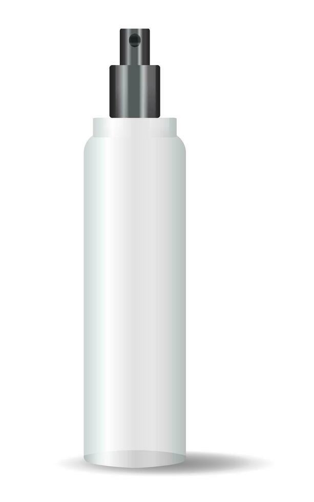 flaskor med spray, dispenser och droppare, grädde burk, rör. kosmetisk paket. vektor