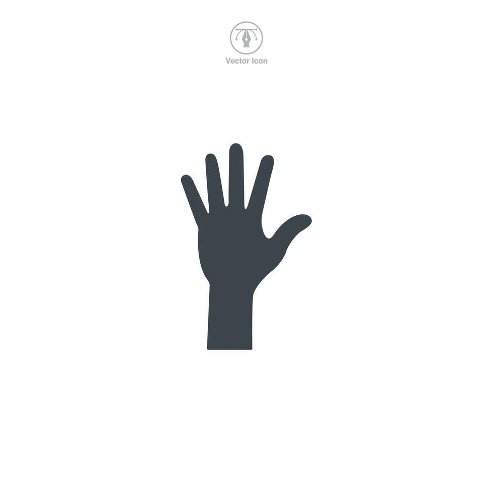 hand Uppfostrad ikon symbol vektor illustration isolerat på vit bakgrund