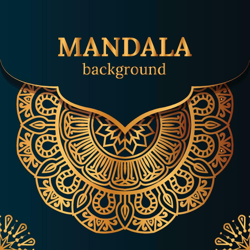 luxus-mandala-hintergrund mit goldenem arabeskenmuster im arabischen islamischen oststil. dekoratives mandala für druck, poster, cover, broschüre, flyer, banner vektor