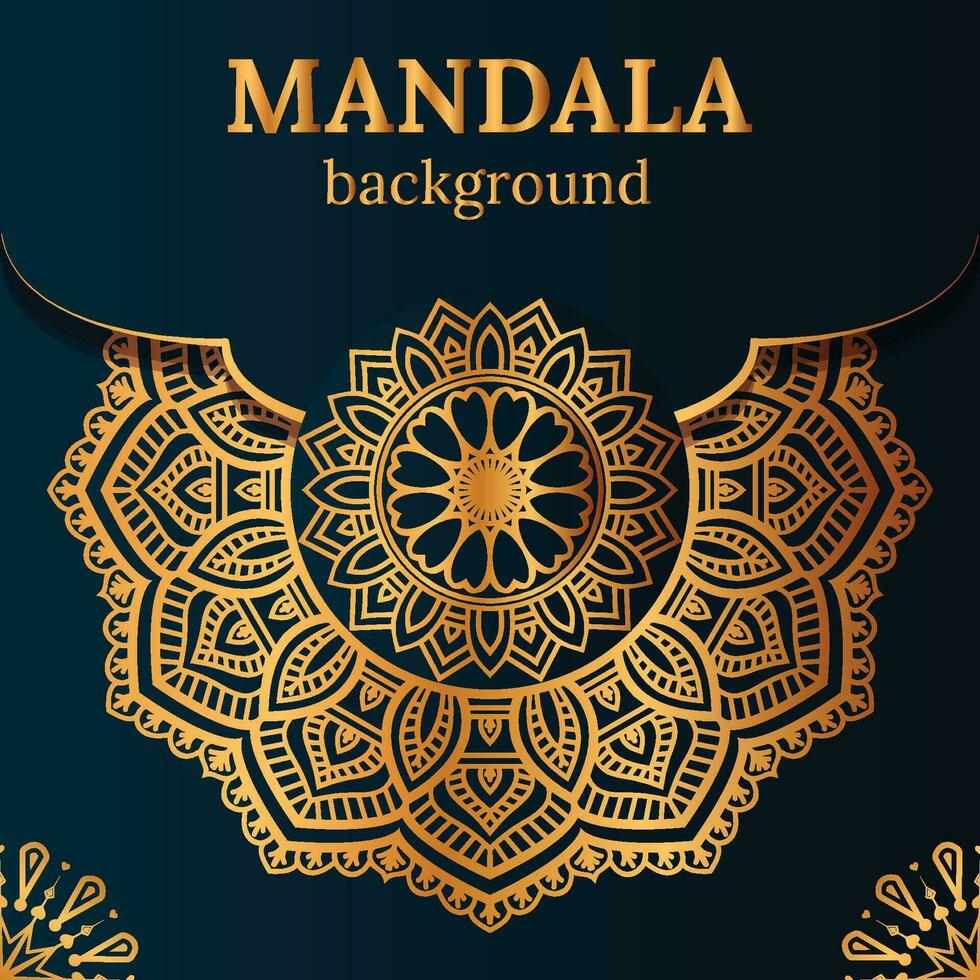 luxus-mandala-hintergrund mit goldenem arabeskenmuster im arabischen islamischen oststil. dekoratives mandala für druck, poster, cover, broschüre, flyer, banner vektor