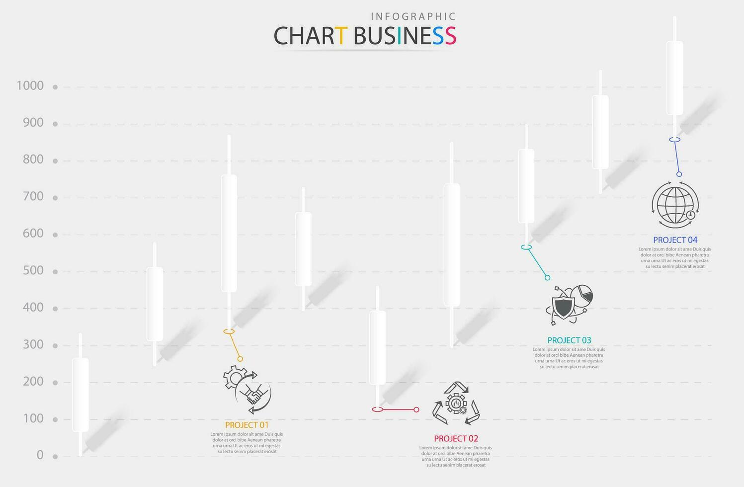 Diagramme Infografik Geschäft Papier Schnittstatistik und modern grafisch Präsentation Daten Marketing vektor