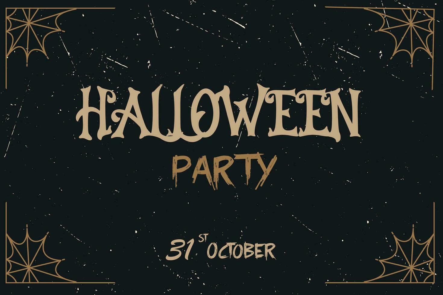 ein Jahrgang Einladung zu ein Halloween Party. retro Banner, Postkarte, Flyer. Vektor Illustration