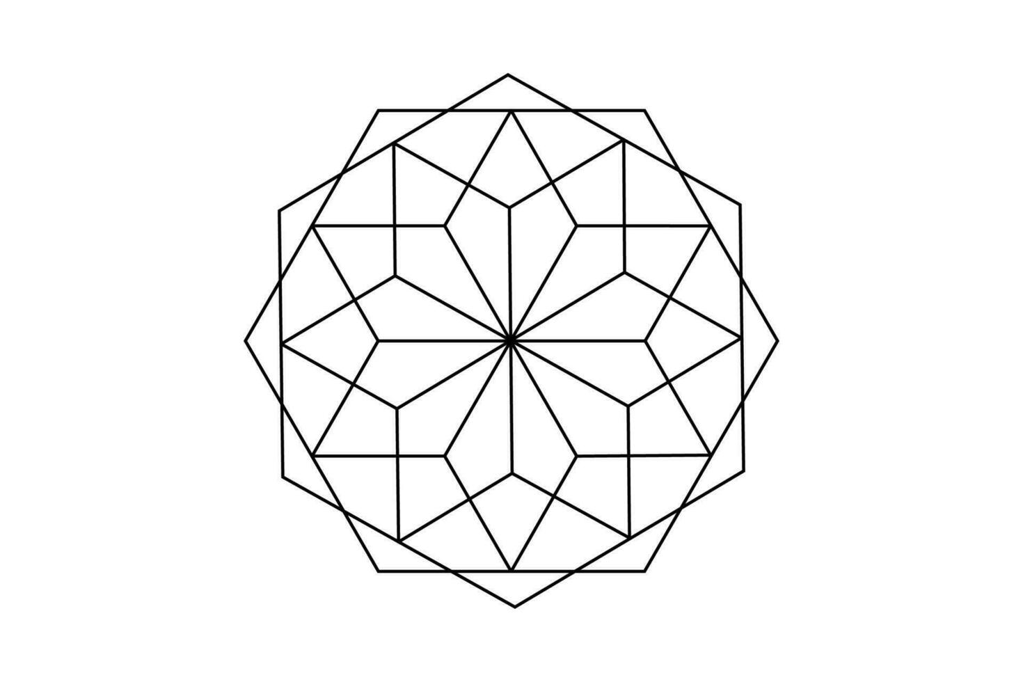 mandala av helig gammal geometri. vektor symboler och element. alkemi, religion, filosofi, astrologi och andlighet teman. logotyp ikon isolerat på vit bakgrund