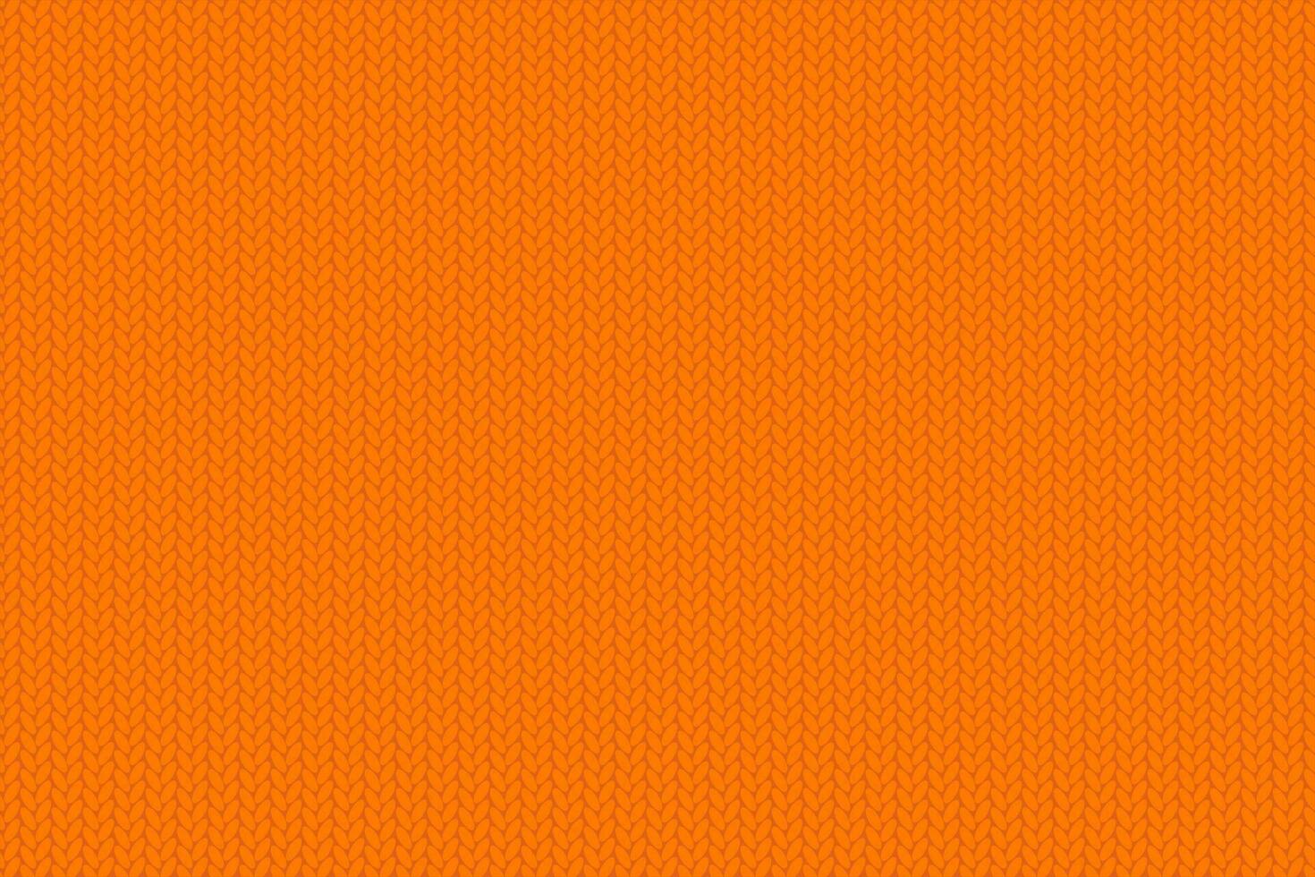 Textur von ein gestrickt Stoff von Herbst Stimmung. gemütlich Orange Stricken Muster. Vektor Hintergrund zum saisonal Banner
