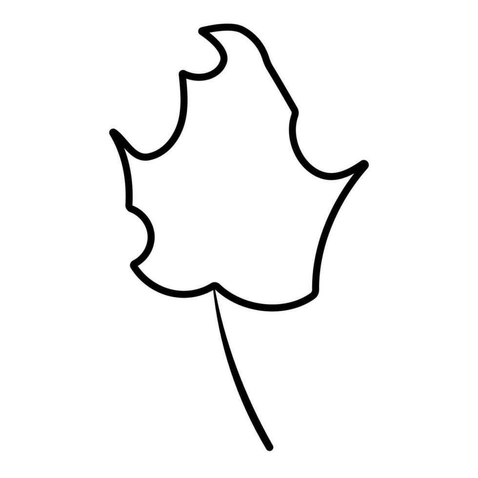 Blatt Laub Herbst Linie Symbol Wald Element vektor