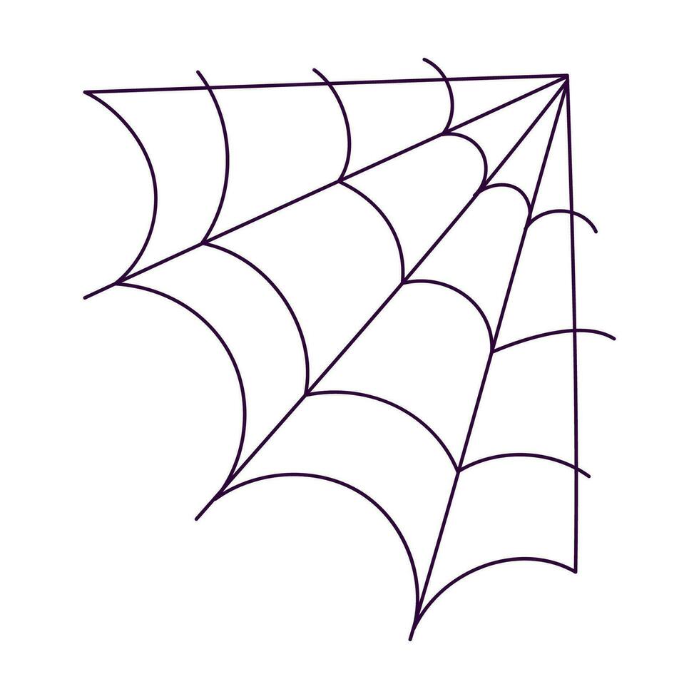 spindelnät Spindel väva svart elluin ikon element vektor