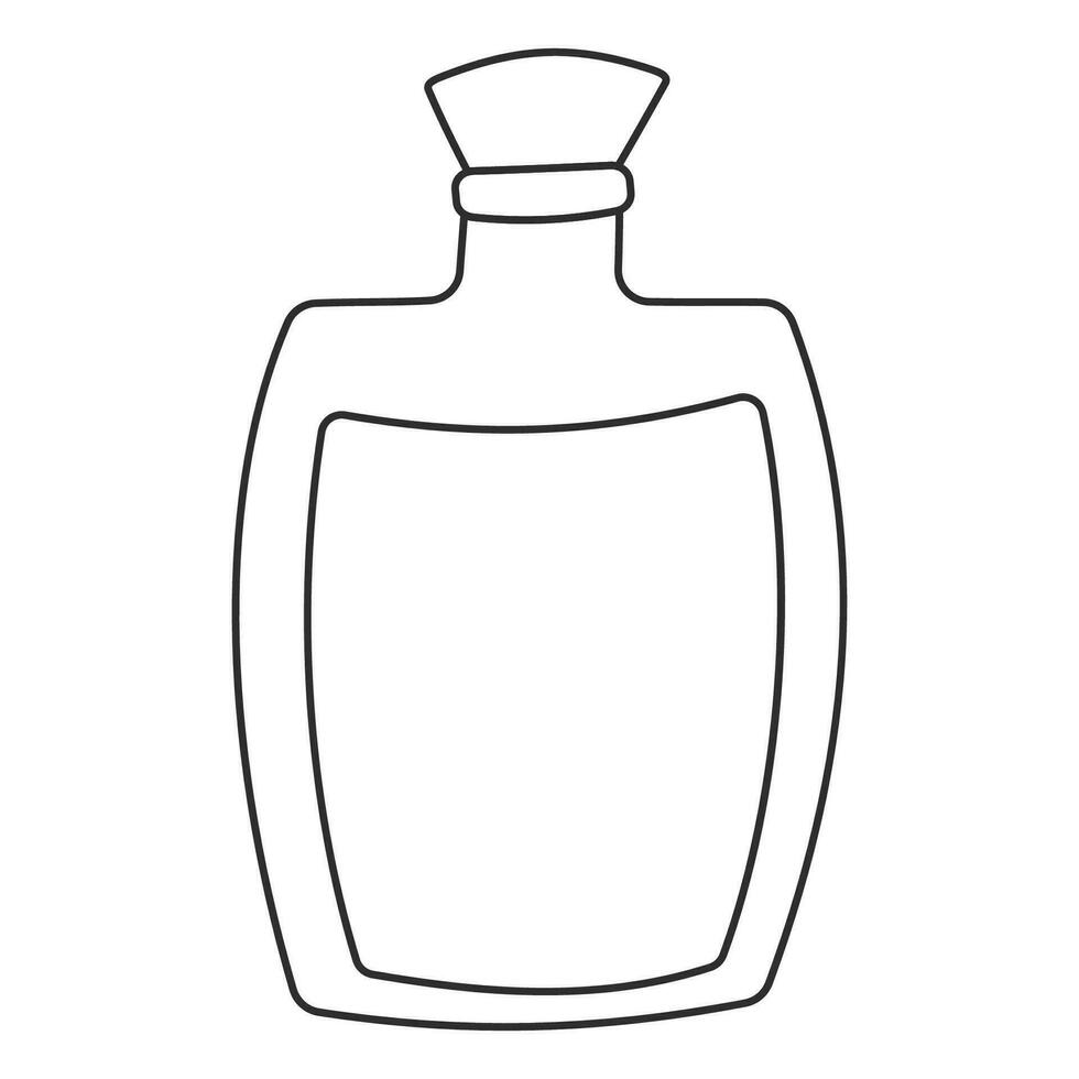 flaska trolldryck parfym burk linje ikon element vektor