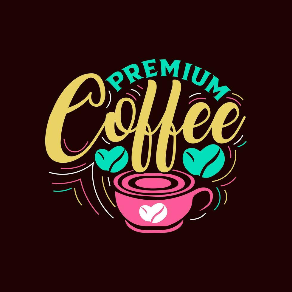 Prämie Kaffee Illustration, Beste Produkt Vektor Vorlage. hoch Prämie Qualität organisch Produkt.