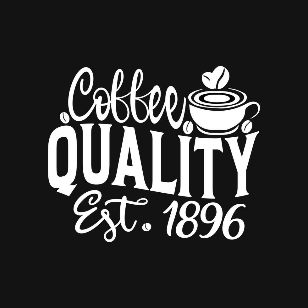 Kaffee Qualität gegründet 1896 Illustration, Vektor Vorlage. hoch Prämie Qualität organisch Produkt.