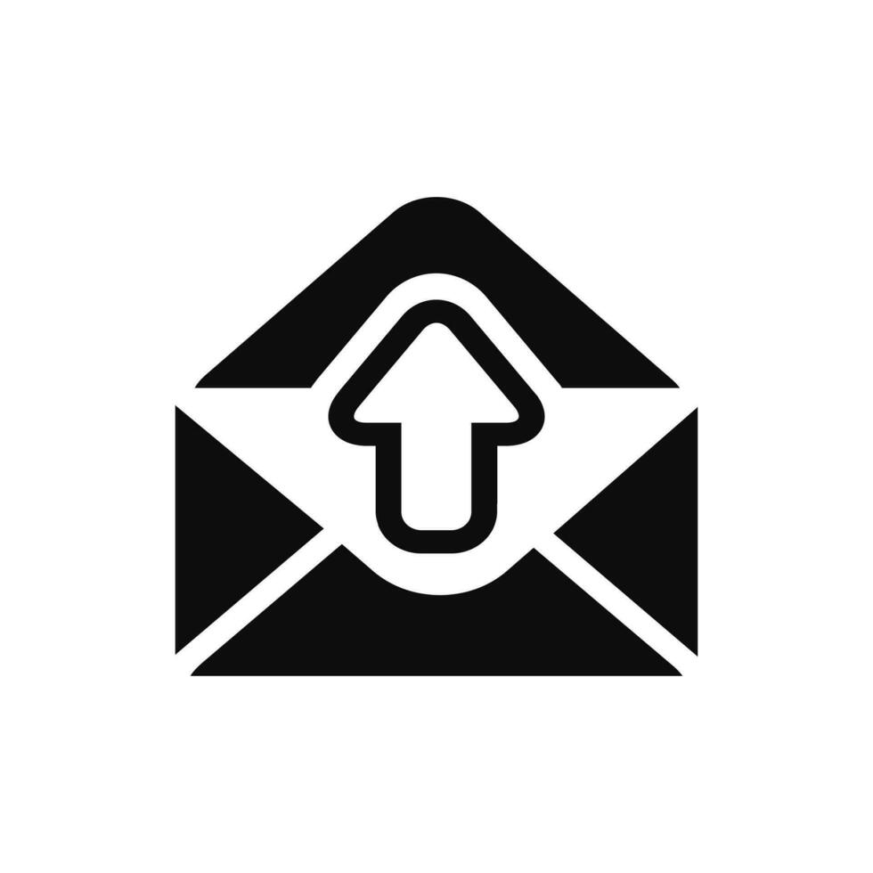 Botschaft Symbol. Email oder Nachrichten Abbildungen - - Vektor, Zeichen und Symbol. schwarz Glyphe Symbol. vektor