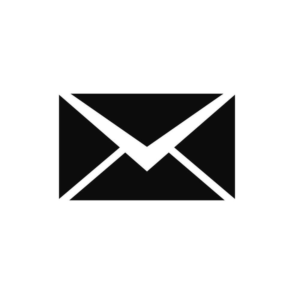 meddelande ikon. e-post eller Nyheter illustrationer - vektor, tecken och symbol. svart glyf ikon. vektor