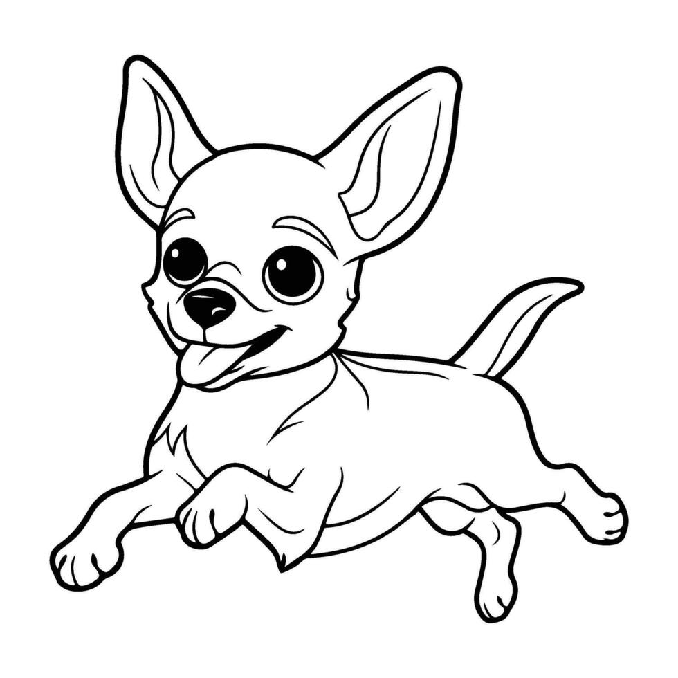 Chihuahua Hund, Hand gezeichnet Karikatur Charakter, Hund Symbol. vektor