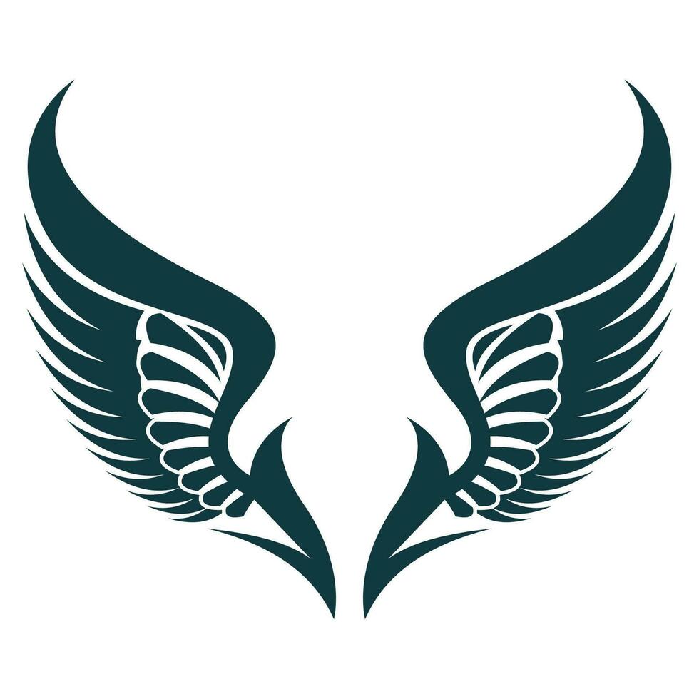 fågel vingar illustration logotyp. vektor