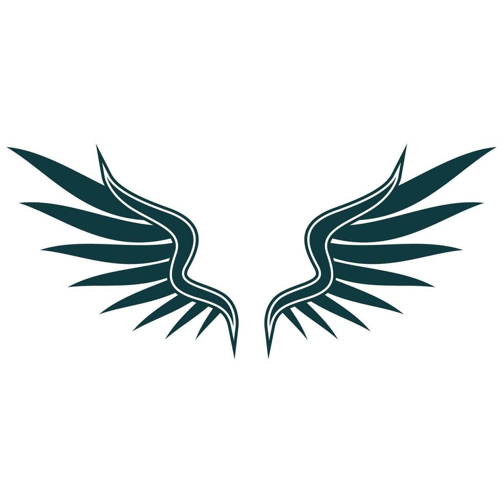 fågel vingar illustration logotyp. vektor