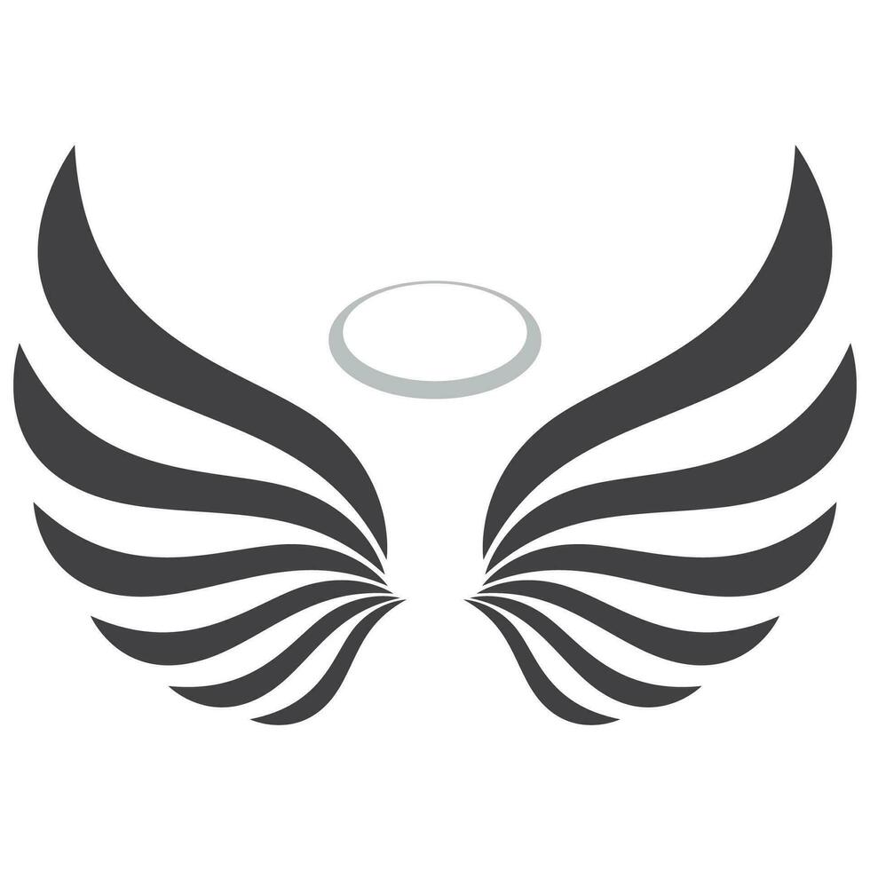 ängel vingar logotyp vektor