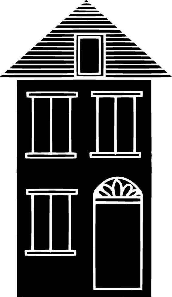 Haus-Glyphe-Symbol vektor