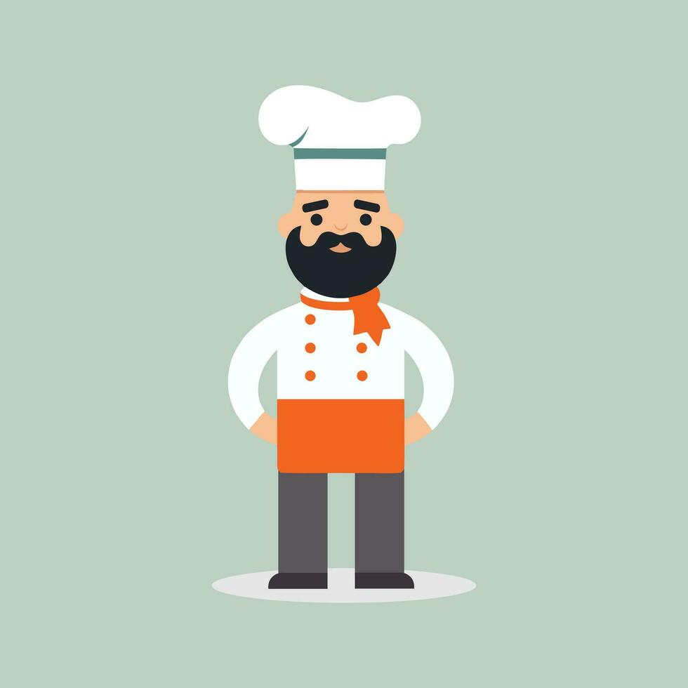 Koch, Bäcker, süß Koch Logo. Kochen, Restaurant oder Cafe Symbol. Vektor Abbildungen im Karikatur Stil