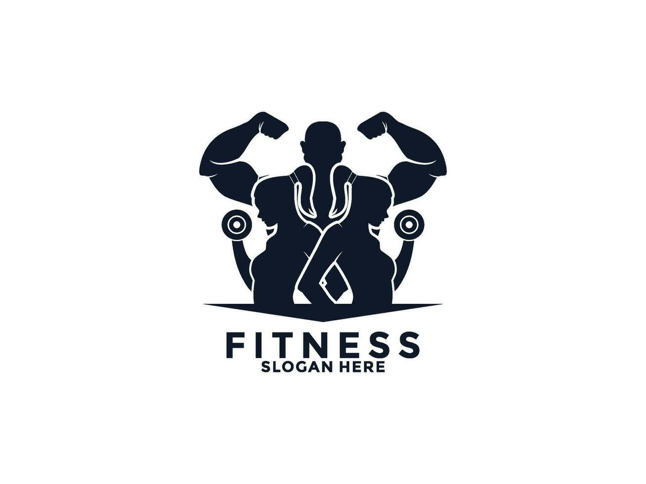 Fitness und Fitnessstudio Logo Design Vektor