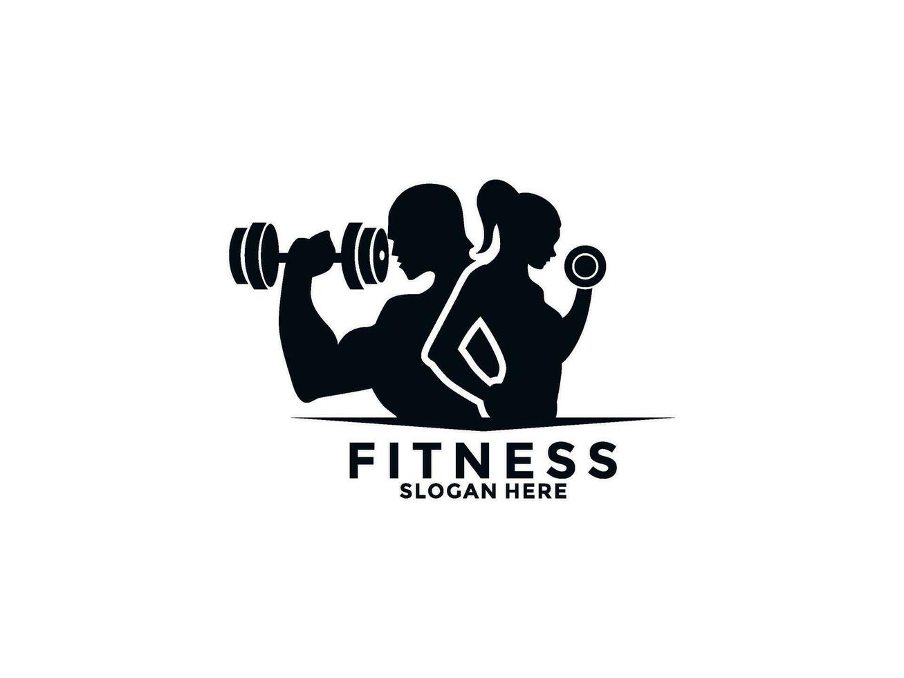 Fitness und Fitnessstudio Logo Design Vektor