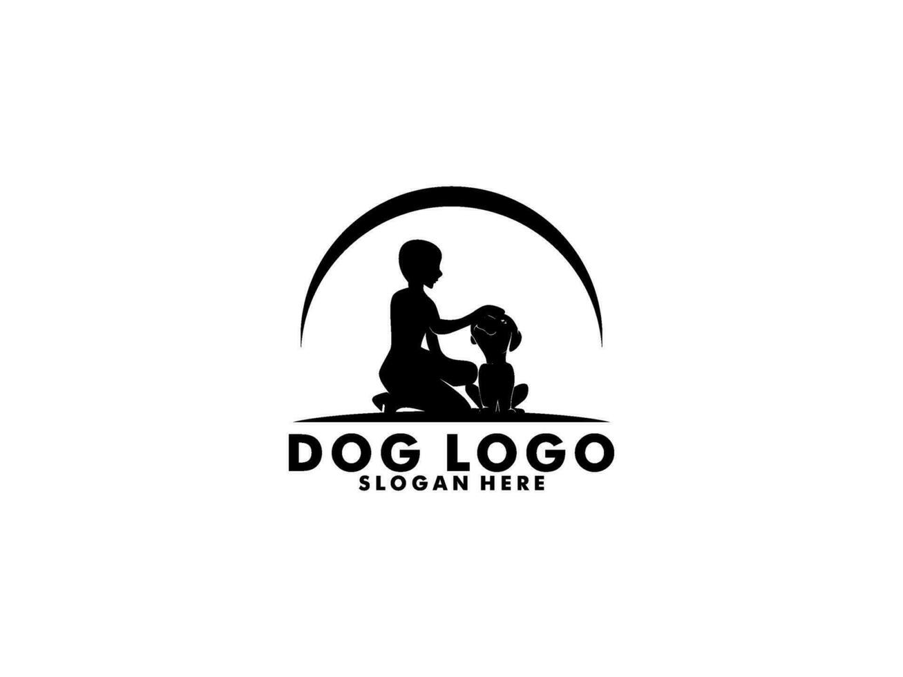 Hund Pfote Logo Vektor, einfach minimal Hund Pflege Logo Design, Silhouette Pfote Logo vektor