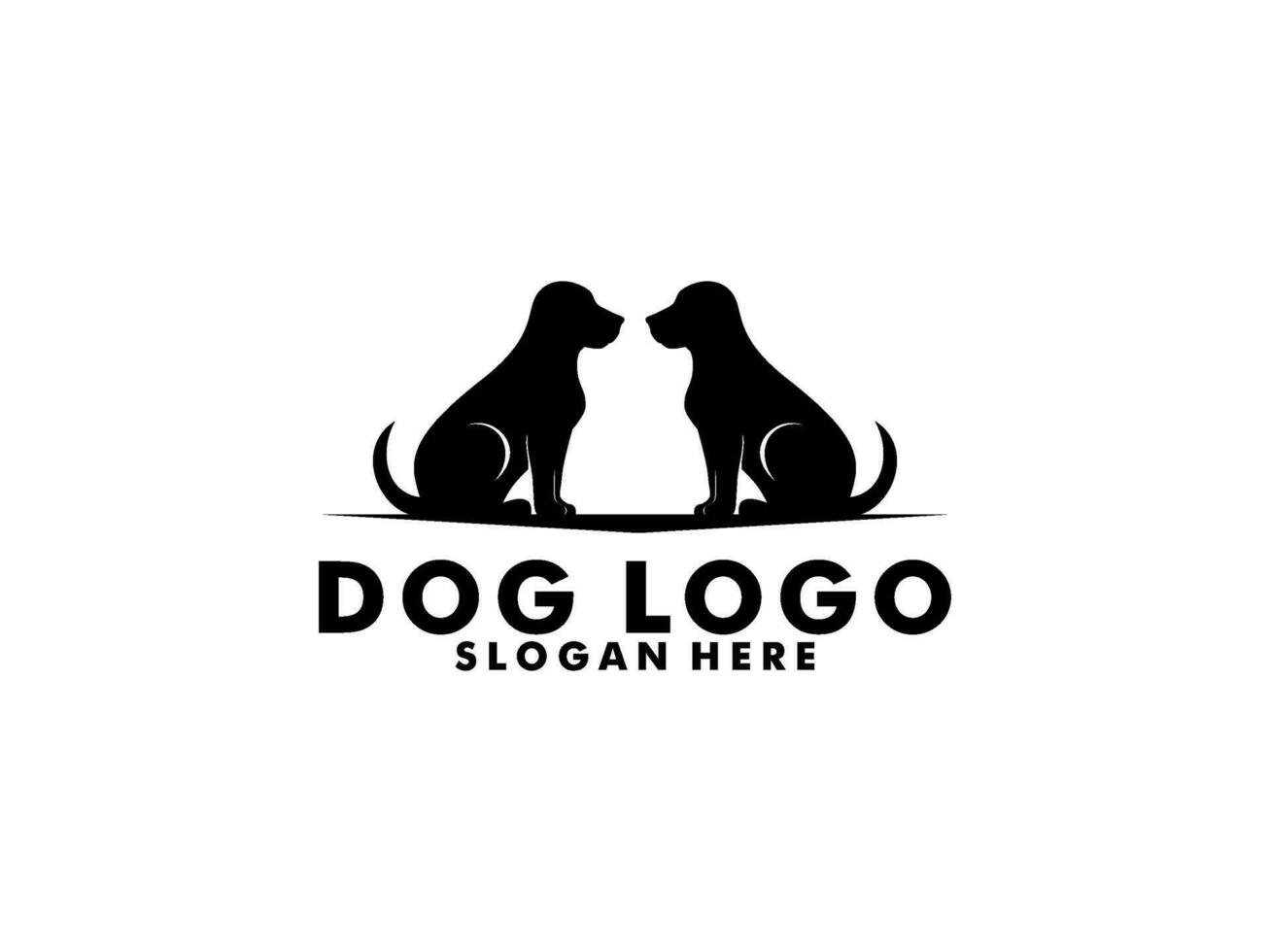 Hund Pfote Logo Vektor, einfach minimal Hund Pflege Logo Design, Silhouette Pfote Logo vektor