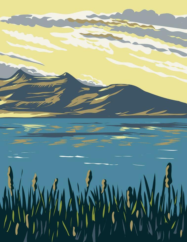 das großartig Salz- See Utah USA wpa Kunst Poster vektor