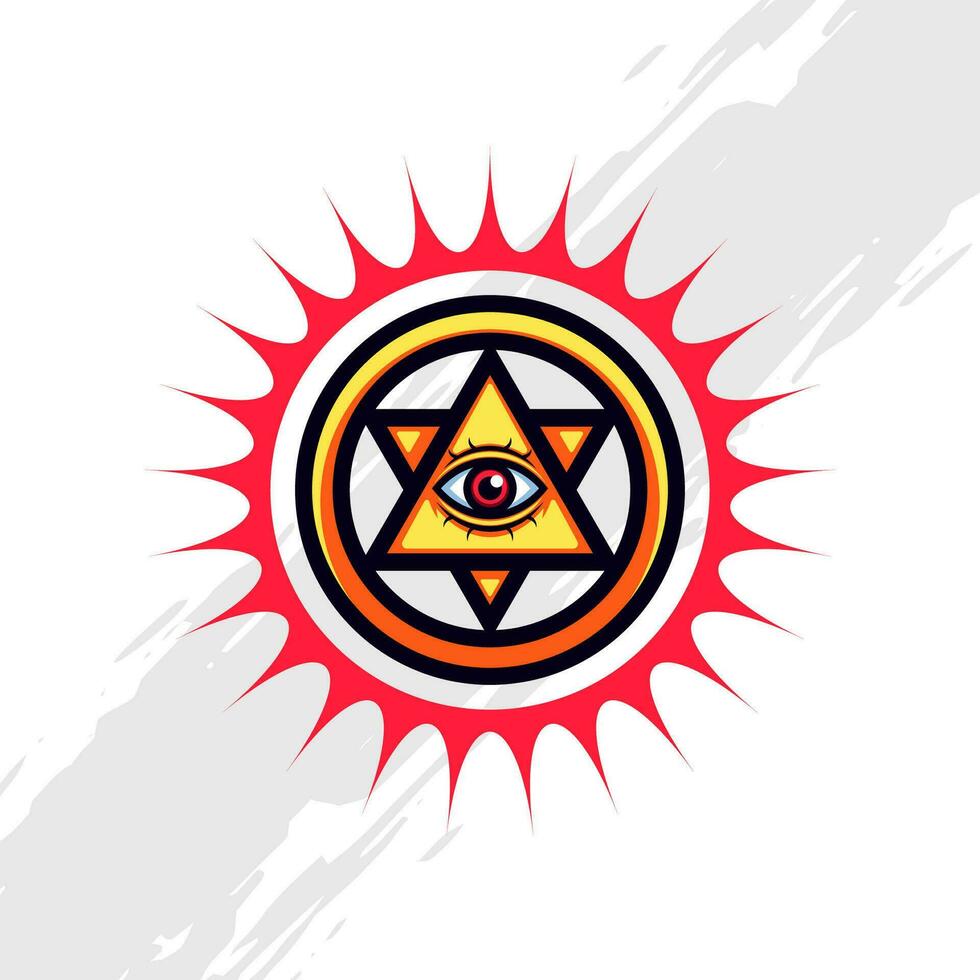 alle Sehen Auge Emblem Abzeichen Vektor Logo