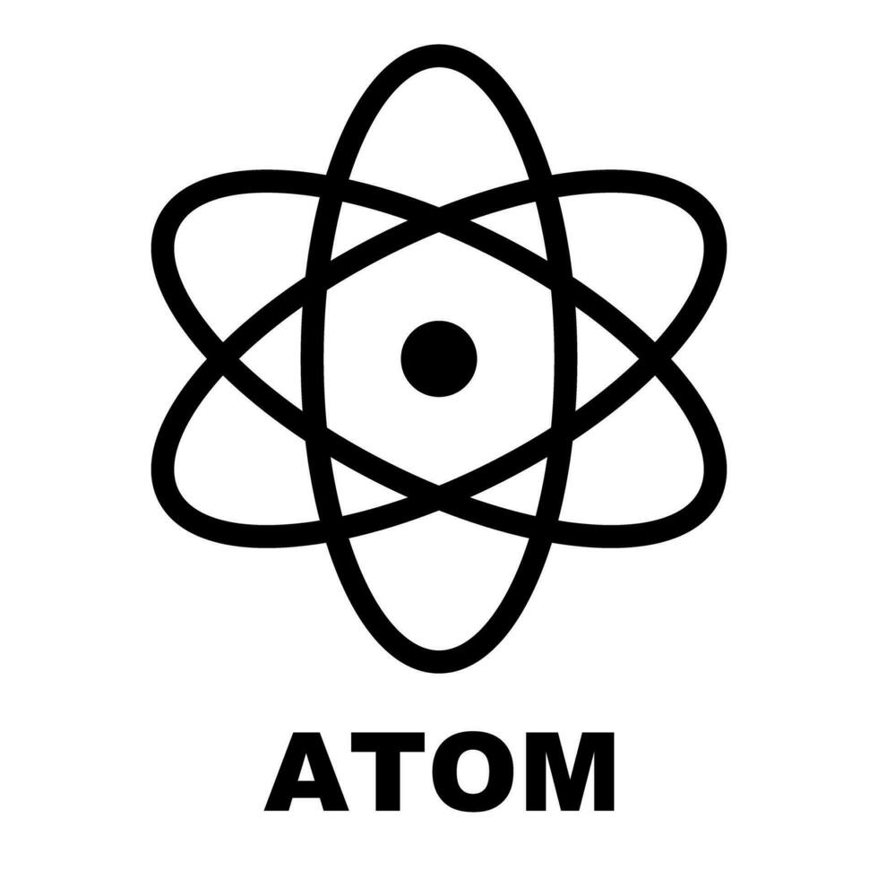 Atom und Atom Logo. Vektor. vektor