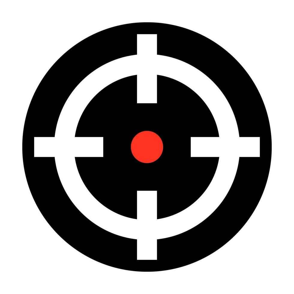 modern Gewehr Sicht Symbol. Ziel Symbol. Vektor. vektor