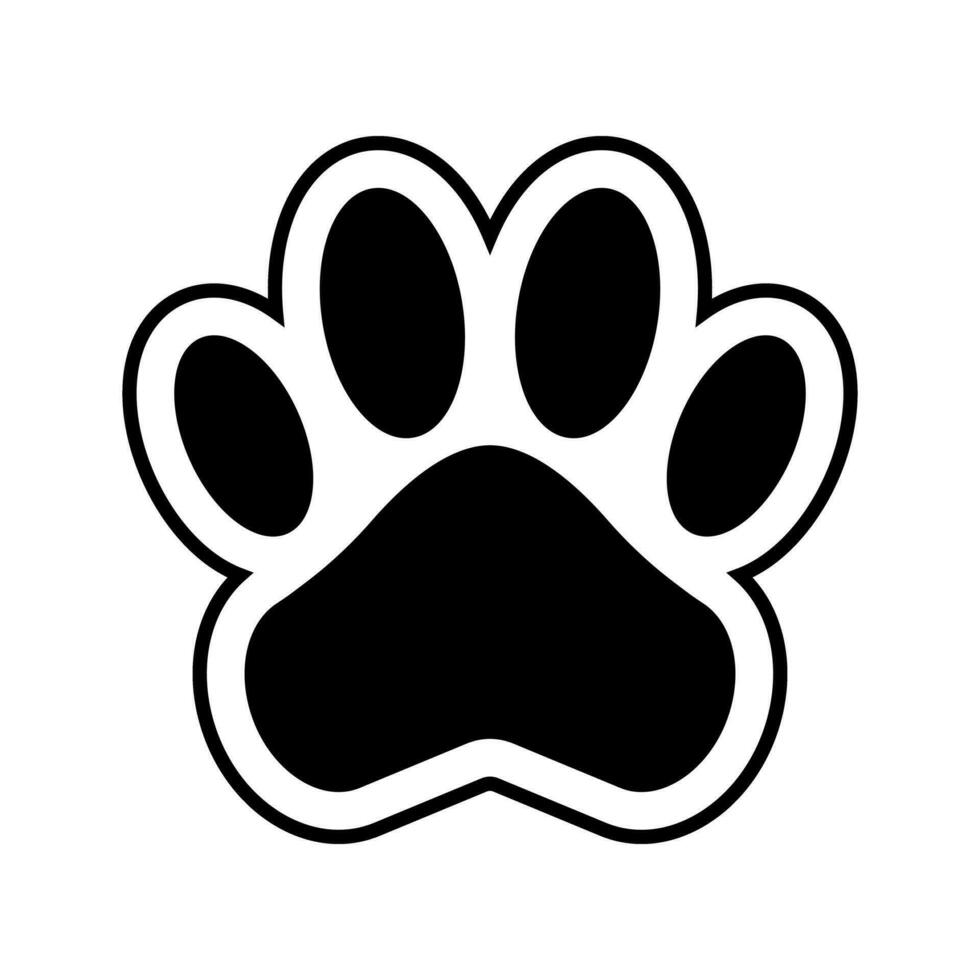 Katze und Hund Pfote Symbol. Tier Symbol. Vektor. vektor