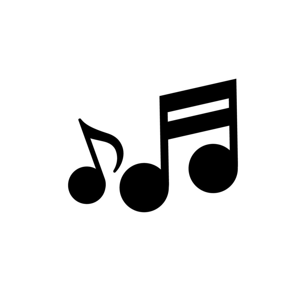 två musik notera ikoner. musikalisk symboler för rytm och tempo. vektor. vektor