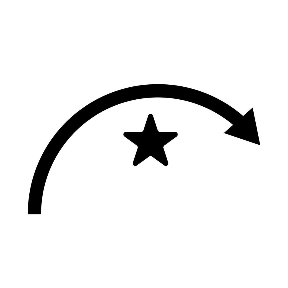Schießen Star Silhouette Symbol. Vektor. vektor