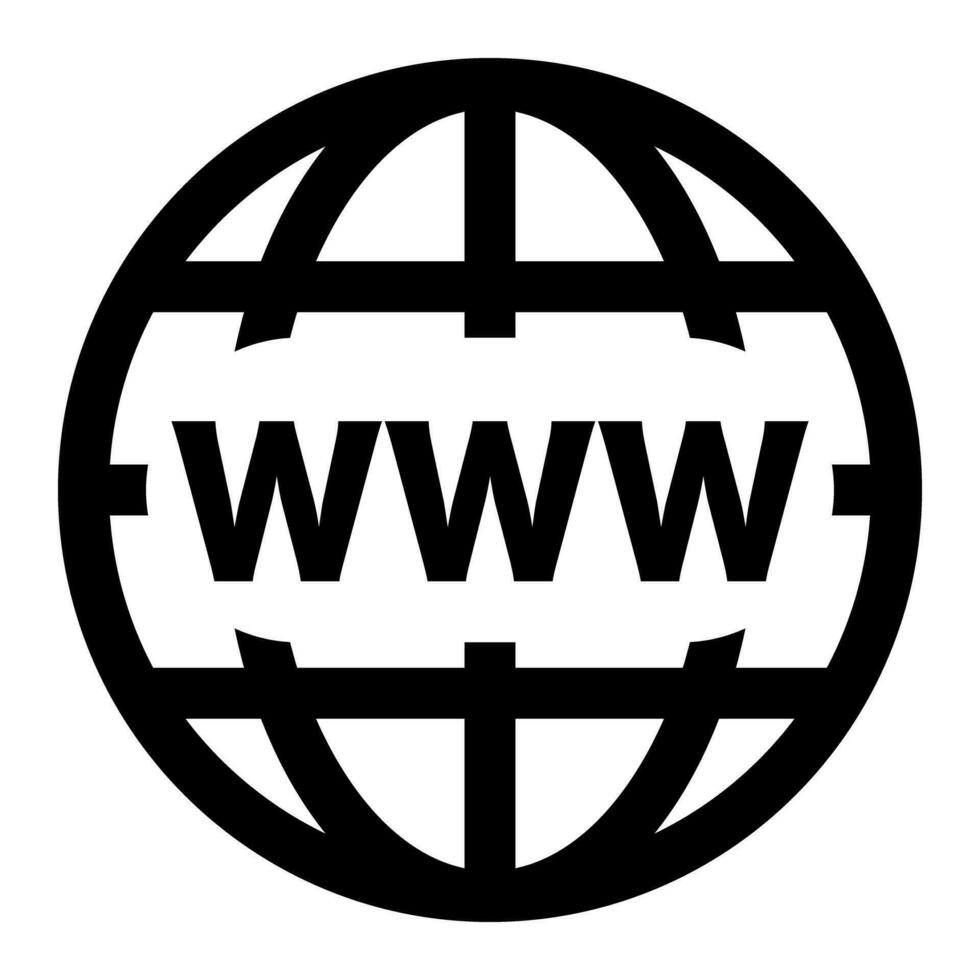 www Netz Browser Symbol. Internet Browser. Vektor. vektor