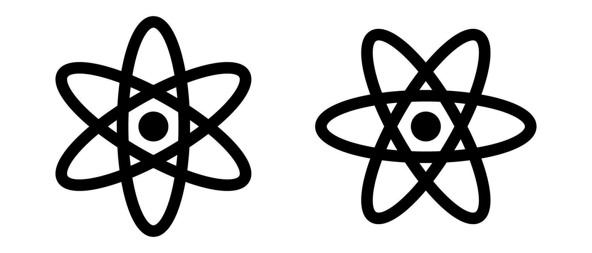 atom ikoner uppsättning. element. vektorer. vektor