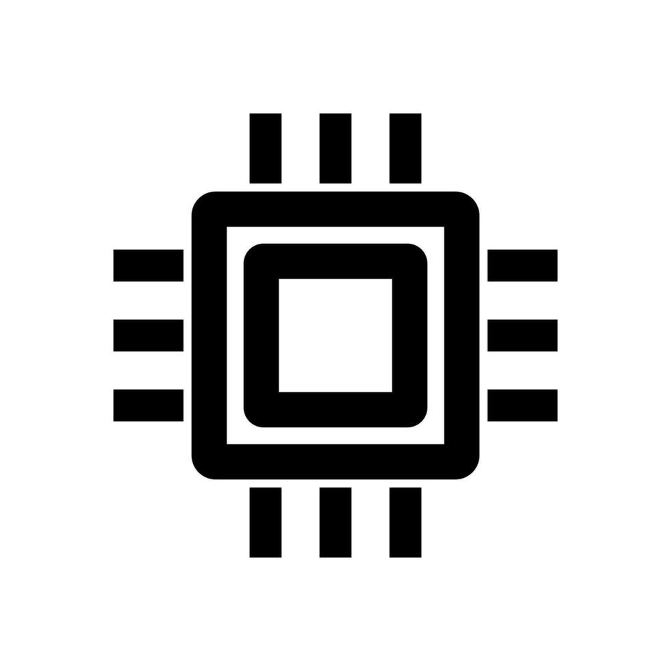 Zentralprozessor Symbol. Halbleiter Industrie. Chip. Vektor. vektor