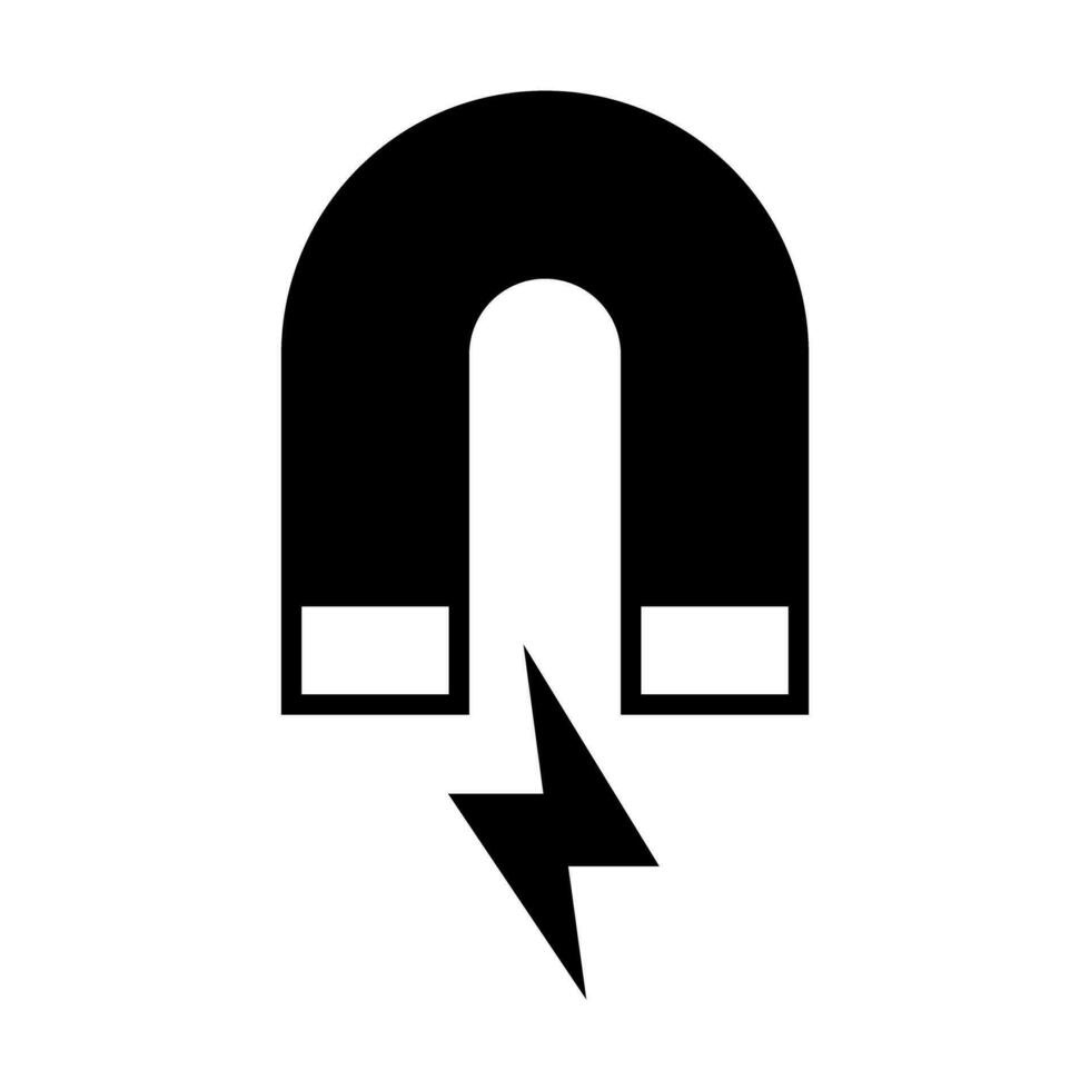 Magnet Symbol. Wissenschaft Labor Ausrüstung. magnetisch Feld. Vektor. vektor