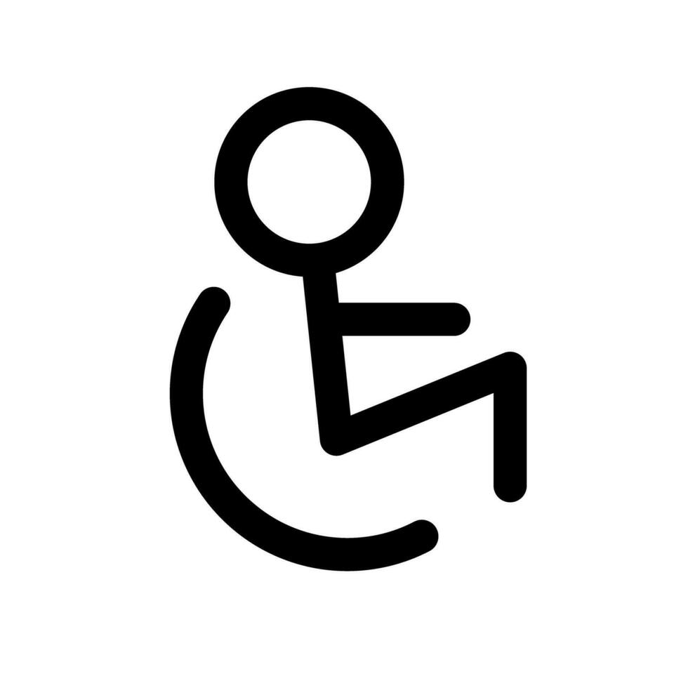 enkel rullstol ikon. handikappade parkering. vektor. vektor