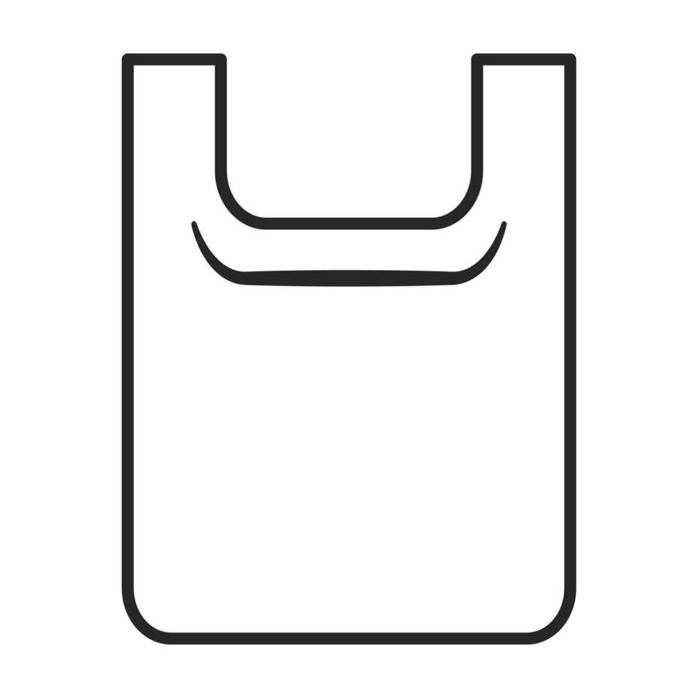 Bequemlichkeit Geschäft Plastik Tasche Symbol. vektor
