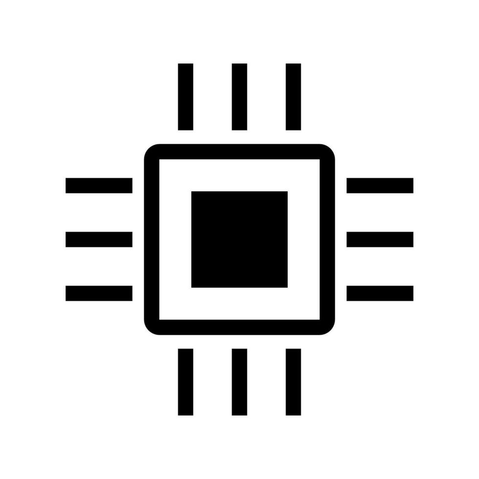 Zentralprozessor Symbol. Computer Teil. Vektor. vektor