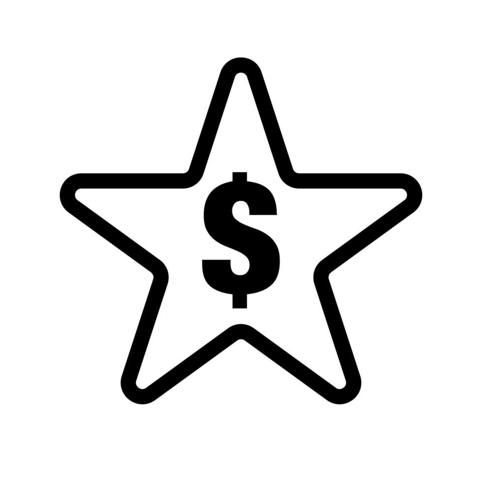 Dollar Zeichen und Star Symbol. Vektor. vektor