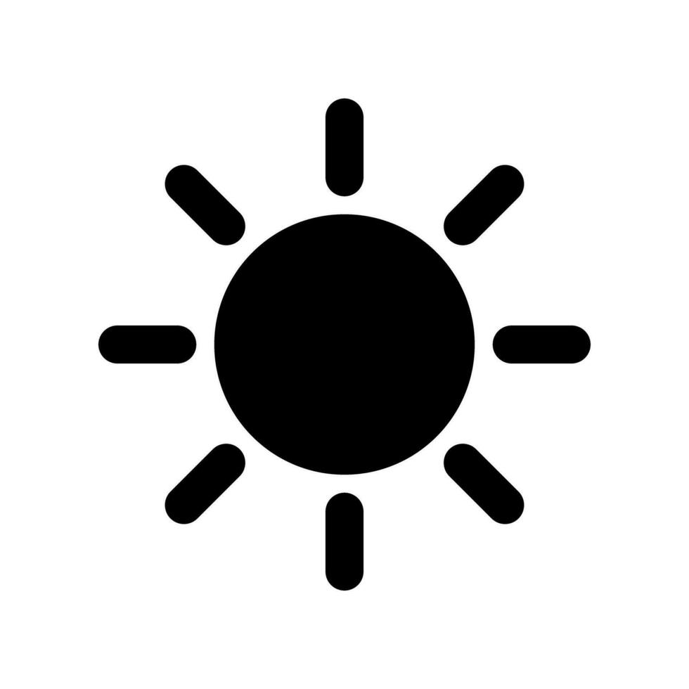 Sonne Silhouette Symbol. sonnig. Wärme. Vektor. vektor