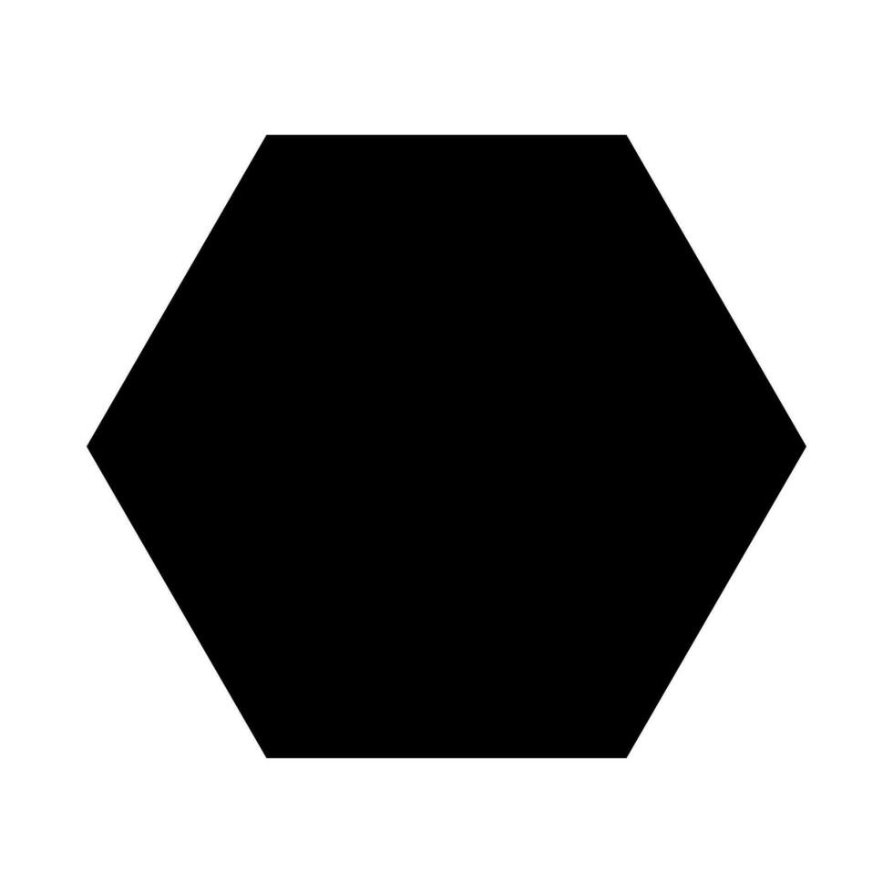 schwarz Hexagon Silhouette Symbol. Vektor. vektor