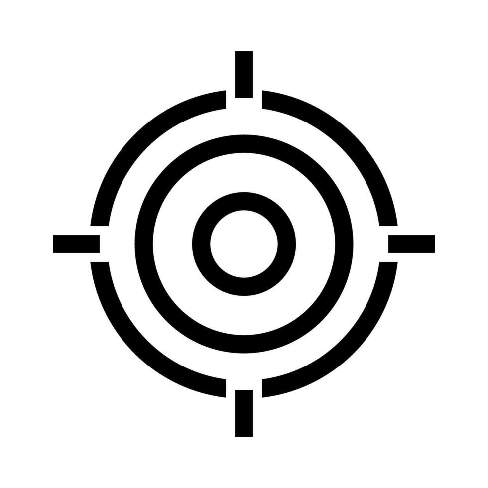 Ziel oder Ziel Symbol. Scharfschütze und Ziel Symbol. Vektor. vektor