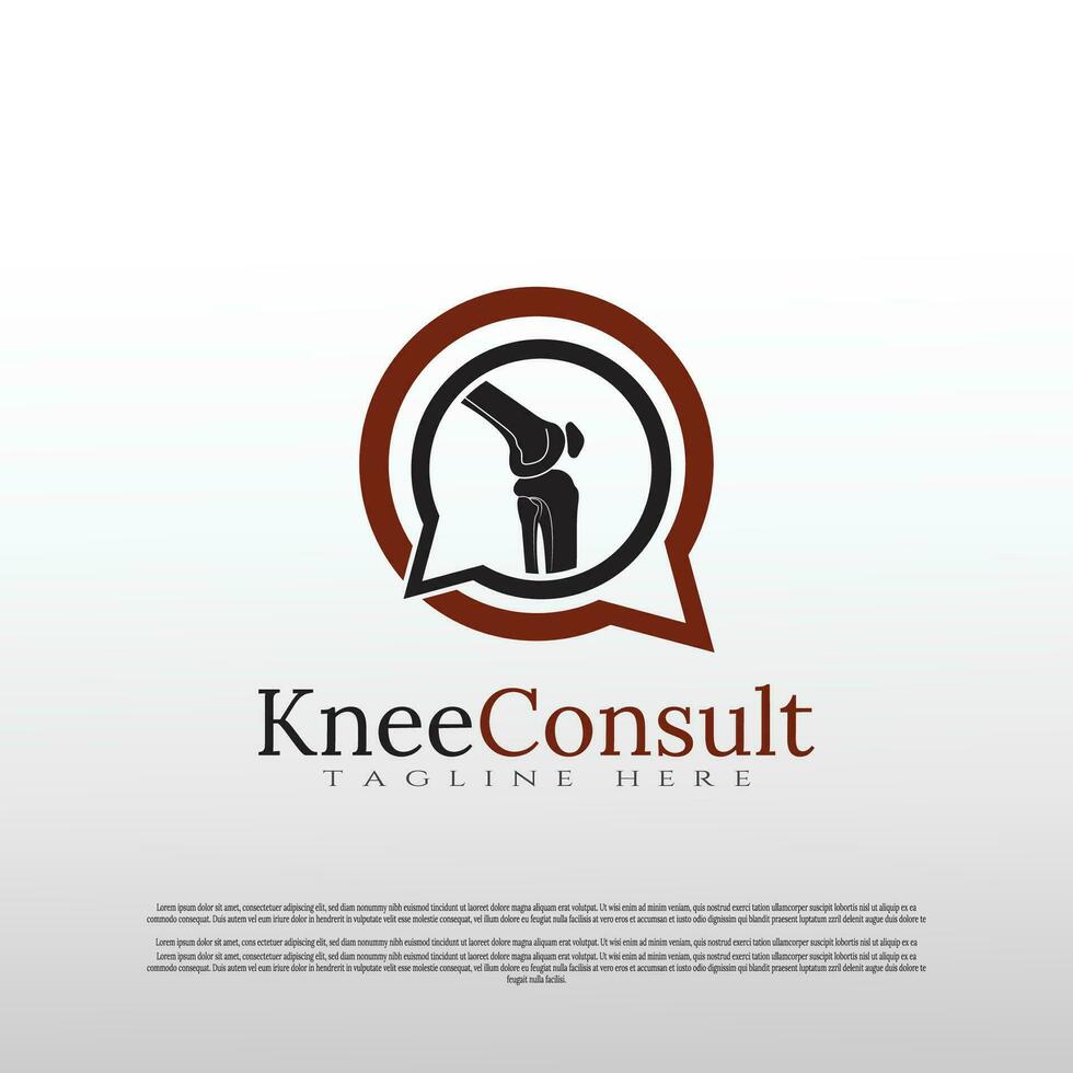 Knie Knochen Logo. mit bunt Konzept. Gesundheitswesen und medizinisch Symbol. Illustration Element Vektor