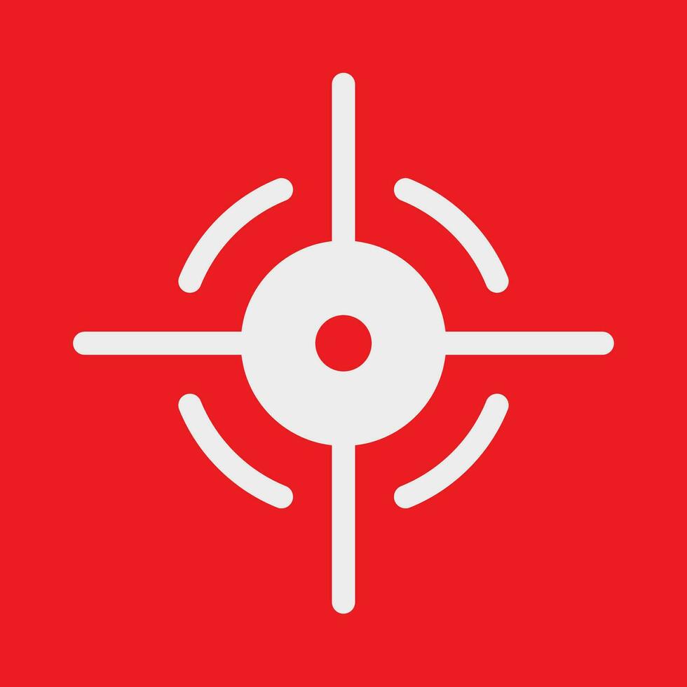 Ziel Symbol im Vektor gestalten mit ein rot Hintergrund