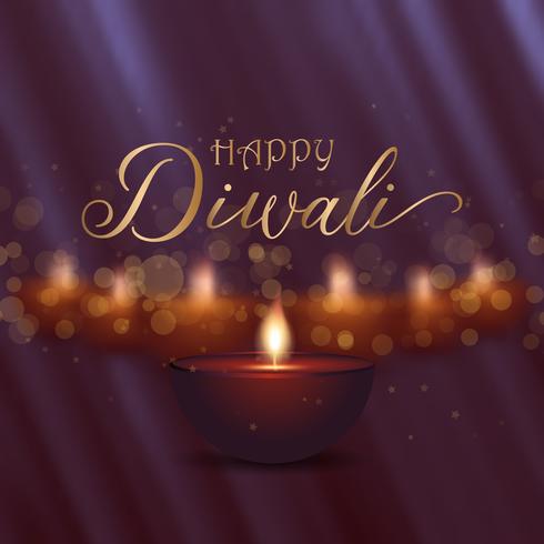Dekorativ Diwali bakgrundsdesign vektor