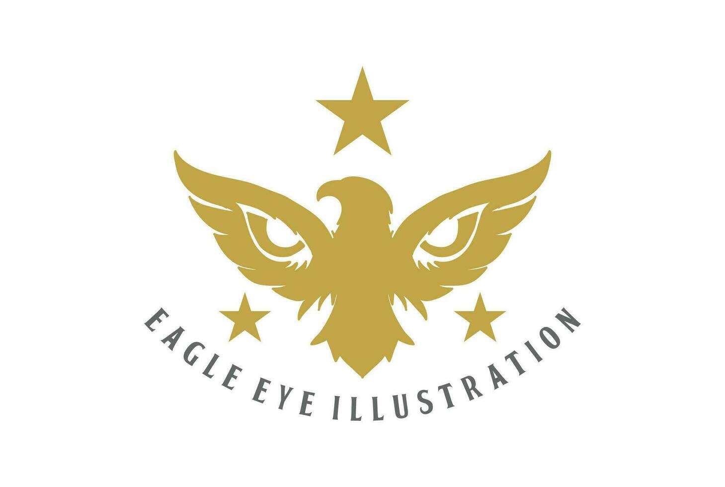 golden Verbreitung Flügel Adler Falke Falke Phönix Symbol Illustration vektor