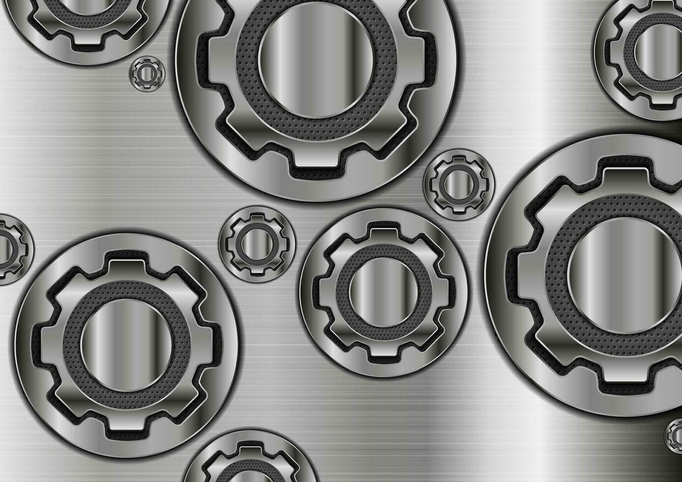 abstrakt Technologie metallisch Getriebe Vektor Design