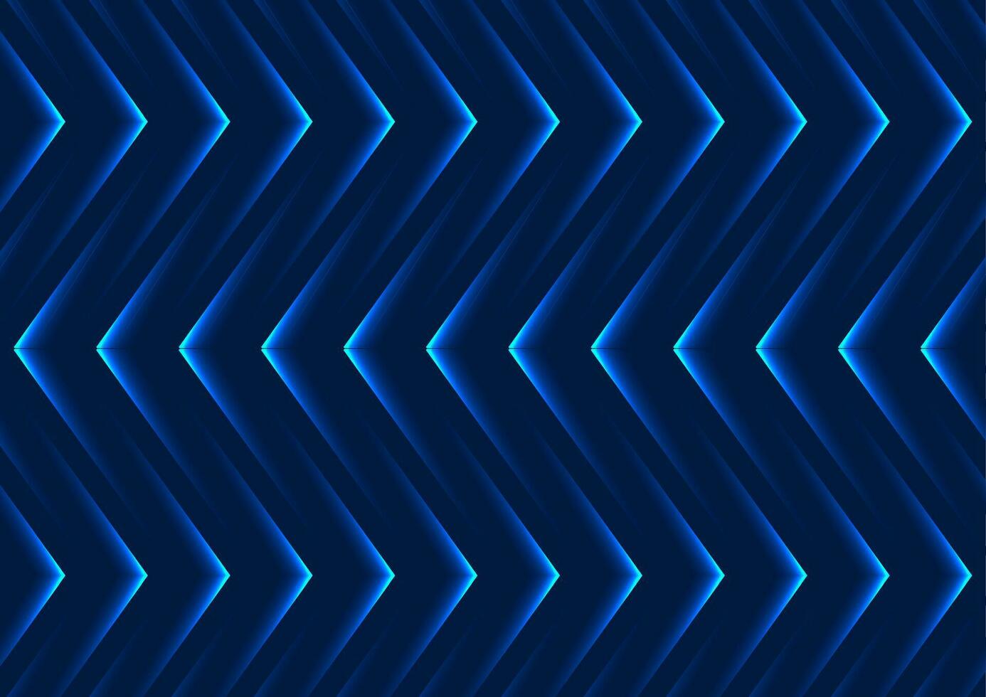 blå abstrakt neon pilar tech geometrisk bakgrund vektor