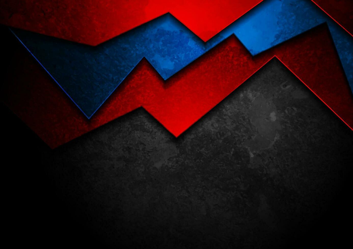 Blau rot und schwarz Grunge abstrakt Technik korporativ Hintergrund vektor